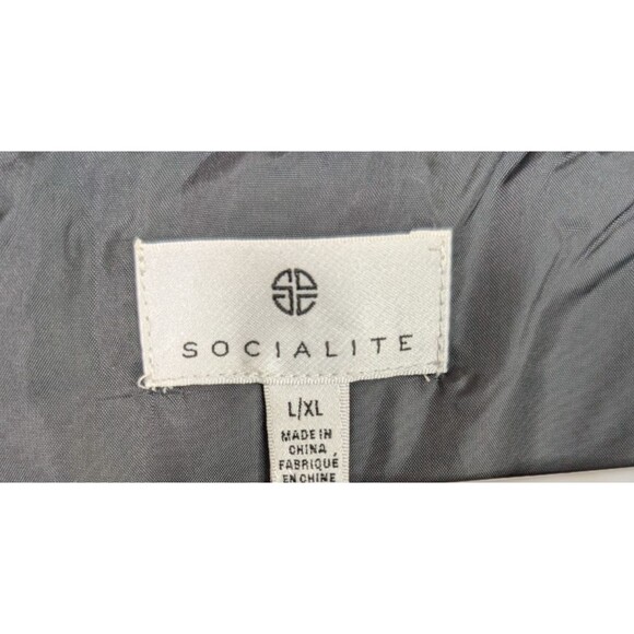 Socialite Womens Vest Black Lightweight Full Zip Quilted Casual Size L/XL - Picture 8 of 10